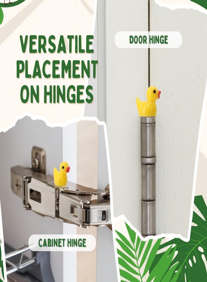 Wallertree Mini Duck Door Hinge Toppers Set of 6 - Resin Animal Hinge Heads Decorative Topper - Magnetic Decorative Charms for Home Decor - Image 4